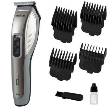 Imagem de Maquina de Cortar Cabelo Britania BCR20SG 5 Watts Bivolt - Preta/Cinza