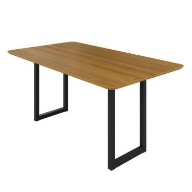 Imagem de Mesa para Sala de Jantar 200x90cm Itália Preto/Marom