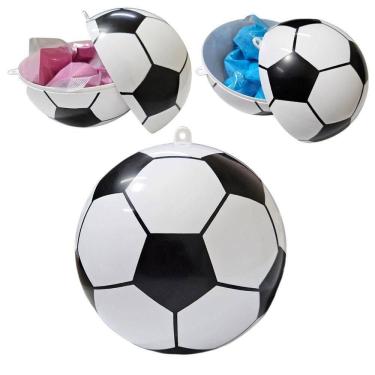 Imagem de Bola Futebol Cha Revelaçao Menino Menina Genero Sexo Bebe Festa Familia Fraldas Comemoraçao Gravidez Evento