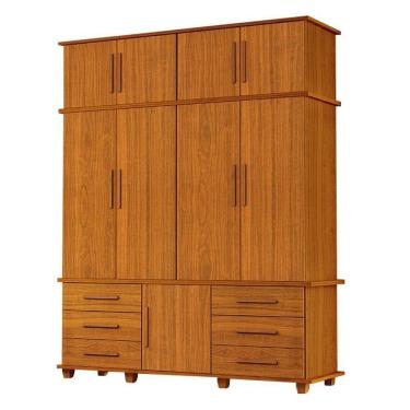 Imagem de Guarda Roupa Casal Londres 4 Portas Freijó - Luapa Móveis