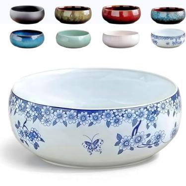 Imagem de Vividhugy 2025 New Lotus Bowl Planter: Flower Water Lily Bowl Vasos grandes para plantar em água interior vidro de sementes extra profundo kit plástico externo cerâmica larga 30-45 61 centímetros