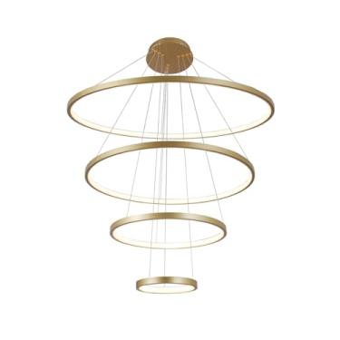 Imagem de Lustre Pendente Lumier Atlantic Dourado 178w Quente 3000k Bivolt (Dourado)