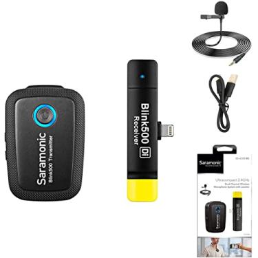 Imagem de Microfone de Lapela Clip-on Sem fio Digital Ultracompacto (2,4ghz) Saramonic Blink 500 B3 para iOS