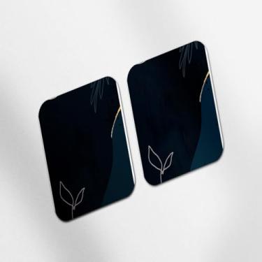 Imagem de Porta Copos Com Ilustração Personalizada Abstract Blue Tone 10x10 cm