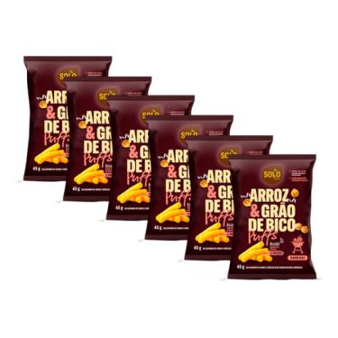 Imagem de Kit 6X: Snack Puffs Arroz e Grão de Bico Barbecue Solo Snacks 45g