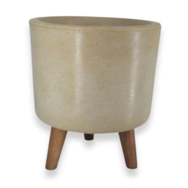 Imagem de Vaso Doha Pequeno Pé Palito (22x19)Travertino ALPE E ARITANA