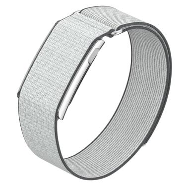 Imagem de BlikWyt Pulseira de nylon compatível com pulseiras Whoop 5.0, armação de metal com laço respirável para pulseira Whoop 5 mg/Life/Peak/One (branca)