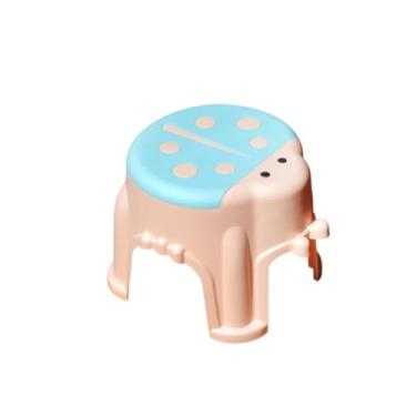 Imagem de Banquinho Infantil Joaninha, Plástico Resistente, 24cm Altura x 30cm Diâmetro, Cores Sortidas Azul Rosa Verde, 516g