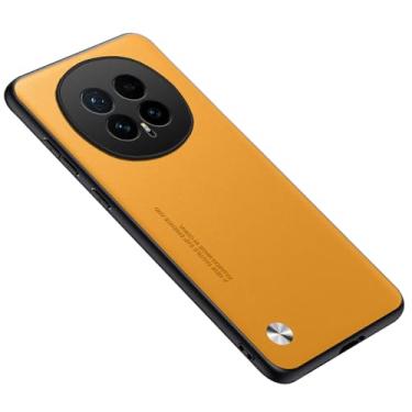 Imagem de LYJSMGZ Capa à prova de choque para Huawei Honor Magic 8 Pro/Magic 8, cobertura total da lente capa fina fosco anti-impressão digital, amarelo, Majic 8