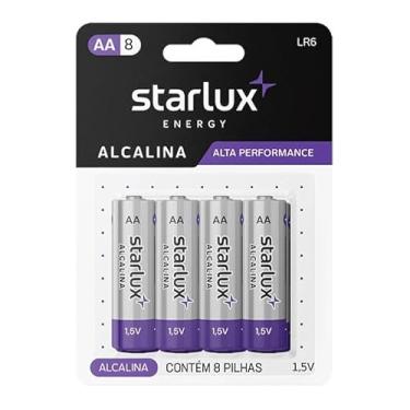 Imagem de Starlux Energy – Pilha AA Alcalina Pequena (Blister c/ 8 Unidades) | Alta Performance e Longa Duração | Energia Confiável 1,5V para Dispositivos