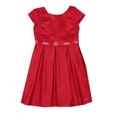 Imagem de Vestido Luxo Menina Infantil Bordado Paraiso Verão Rf 15644-Feminino