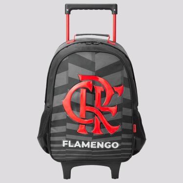 Imagem de Mochila com Rodas Flamengo Preta e Vermelha-Unissex