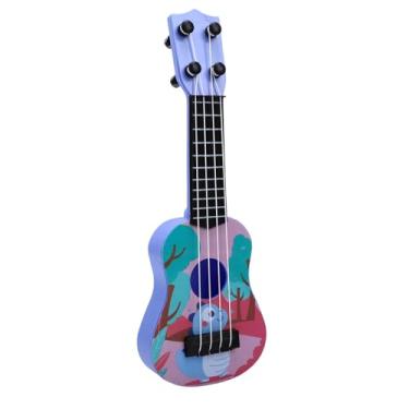 Imagem de ZJchao Brinquedo Infantil de Ukulele de Desenho Animado, Instrumento Musical Jogável, Brinquedo Portátil de Guitarra Ukulele para Crianças Com Mais de 3 Anos de Idade, Material Plástico (Violeta)