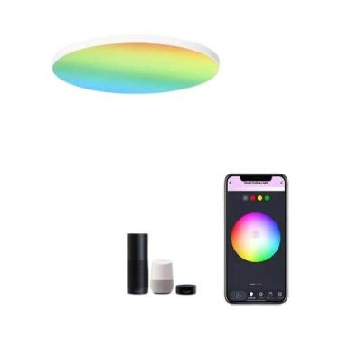 Imagem de Luz De Teto LED Inteligente Zigbee 3.0 24W RGBCW Regulável Controle Po