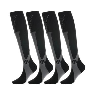 Imagem de Meias De Compressão Unissex Para Ciclismo, Corrida, Yoga, Futebol, Bas