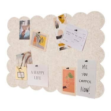 Imagem de Quadro de avisos de feltro recortado, quadro decorativo de cortiça de 61 x 40 cm, quadro de visão autoadesivo de camelo, quadro alternativo de feltro para exibição de imagem para casa, escola, sala de