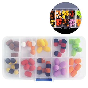 Imagem de 50 peças de Isqueiro Flutuante para Pesca Carpa Bolas Isca Pérolas Alimentador Iscas Artificiais com Caixa Armazenamento