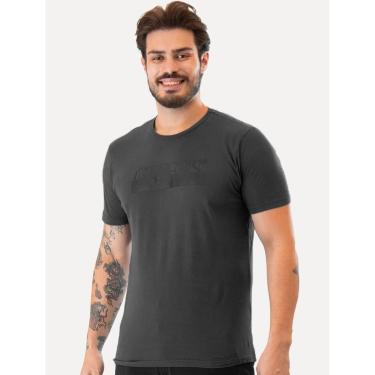 Imagem de Camiseta Guess Masculina Rubber Logo Sash Chumbo-Masculino