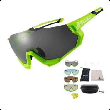 Imagem de Rockbros Ciclismo Armação Verde Unissex Óculos Para Ciclismo