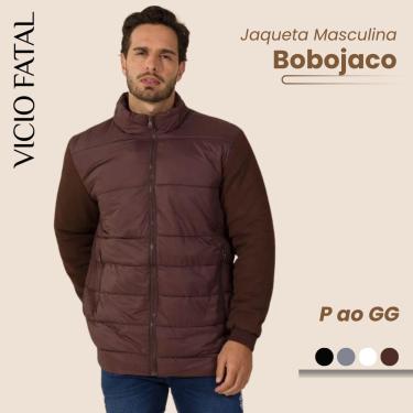 Imagem de Jaqueta Masculina Nylon Manga Poliamida Impermeável Térmica sem Capuz Canelada-Masculino