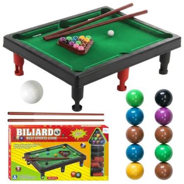 Imagem de Mini Sinuca Completa Para Crianças Bilhar Portátil Com Acessório - Uni