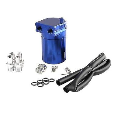 Imagem de Tanque de Coleta Óleo Residual para Tuning Carros Copo Captura do Lata Respirável Universal Liga Alumínio 300ml Recuperação Gás Sem Ar