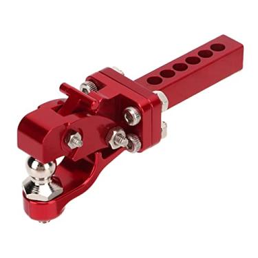Imagem de HUIOP Gancho de Reboque de Carro RC, Gancho Reboque Carro Controle Remoto Resistente Ao Desgaste Liga Alumínio Com Acessórios Esteira RC, para 1/10 para SCX10 (Vermelha)