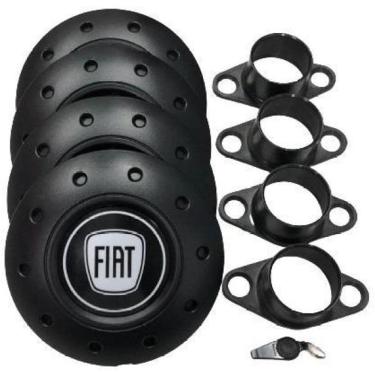 Imagem de Calotas Miollo Fiat Uno Aro 13 1990/2013 Estilo Amarok Preto