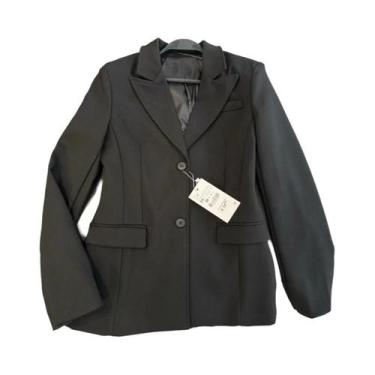 Imagem de Blazer Casual Feminino Com Ombros Almofadados E Ajuste Slim, Série ZW 
