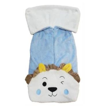 Imagem de Manta / Saco Dormir Peluciado Bebê Menino Azul Lessa B8992-Masculino
