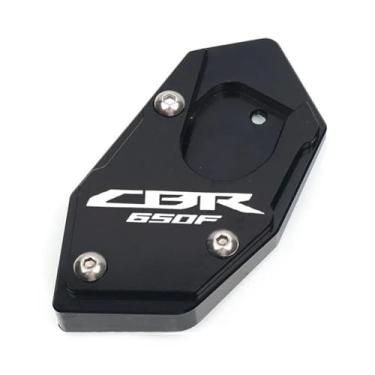 Imagem de Anti-derrapante Para cb650f cbr650f cb cbr 650f 2014 2015 2016 2017 2018 cnc pé suporte lateral almofada de extensão placa ampliar(Black CBR)