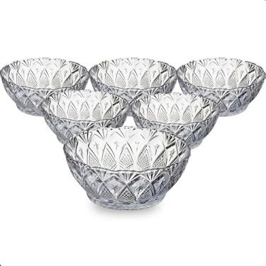 Imagem de Conjunto de tigelas de sobremesa, 6 ou 12 peças, em vidro com design elegante. (12)