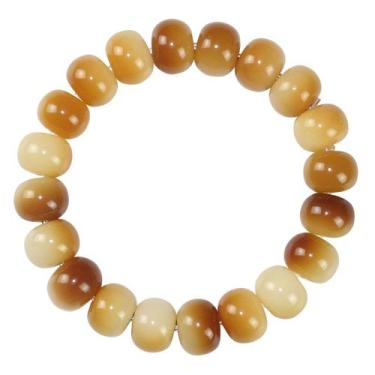 Imagem de Pulseira Bodhizi, miçangas em forma de pão, coque, 10x13mm, feita à mã