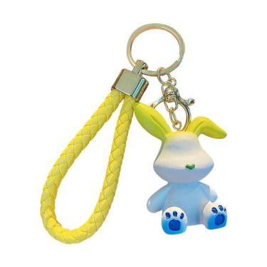 Imagem de Chaveiro Creative Resin Bunny com alça trançada amarela - yiweisai