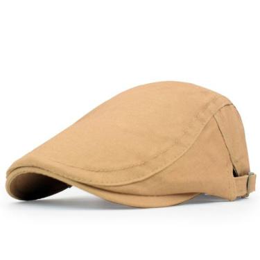 Imagem de Chapéu Gatsby Newsboy ajustável com tampa plana para homens em algodão