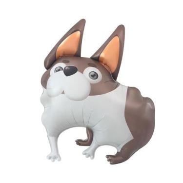 Imagem de Balão Metalizado Funny Dog Cartoon Bulldog 89x73cm Decoração de festa 