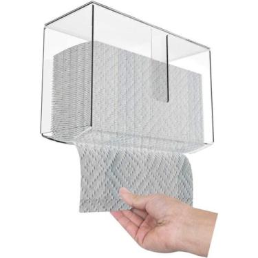 Imagem de Dispensador de toalhas de papel para montagem na parede Cq de acrílico