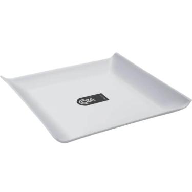 Imagem de Prato Quadrado 16cm Branco Coza Cosy Servir Frios Petiscos Sanduiche Casual Pequeno