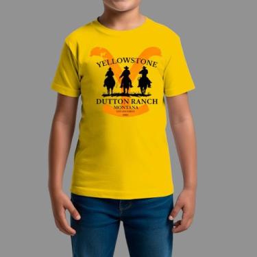 Imagem de Camisetas infanto juvenil Básica Moda Country Gola Redonda Yellow Ston