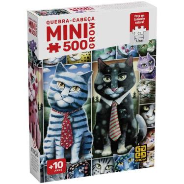 Imagem de Mini Quebra-Cabeça 500 peças Gatinhos Companheiros - Grow