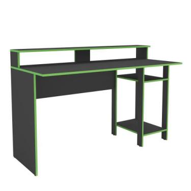 Imagem de Mesa Escrivaninha Gamer para Computador Vulcano 3 Prateleiras 136cm Co