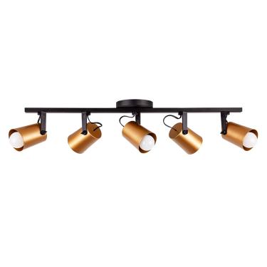 Imagem de Luminária de Teto Spot Trilho Direcionável Fokus 5 Lâmpadas E27 Moderno Bivolt
