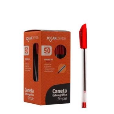 Imagem de Caneta esferográfica simple jocar office azul, preta, vermelha - JOGAR