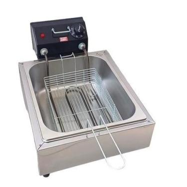 Imagem de Fritadeira Elétrica a Óleo 5 Litros 1 Cuba Profissional Equipe Inox, 2