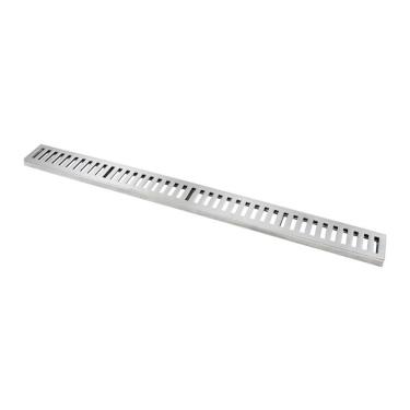 Imagem de Ralo Grelha Linear com Caixilho 7013GDA Captação de Águas Pluviais Carga 500kg Alumínio Polido Prata GDA Industria