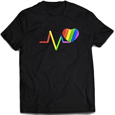 Imagem de Camiseta Pride LGBTQIA+ camisa good vibes (Preto, GG Adulto)