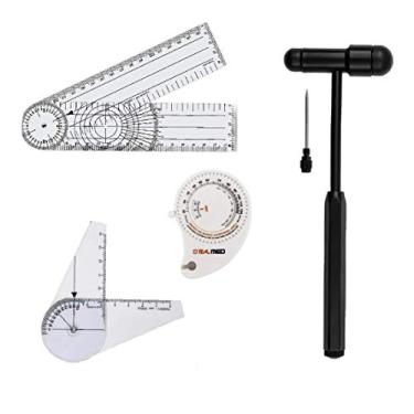 Imagem de Kit Goniometro Pequeno & Grande + Martelo Buck + Trena Pamed