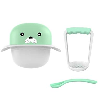 Imagem de Conjunto fabricante comida bebê - Moedor comida bebê manual PP seguro ou fazer comida bebê caseira - Moinhos comida para crianças com mash Bowl