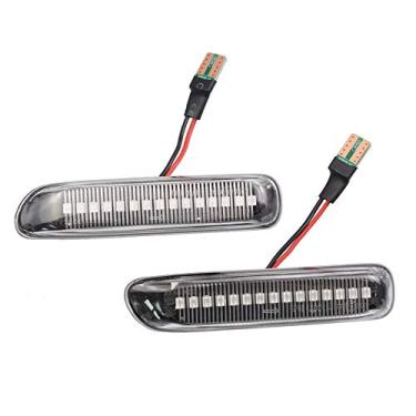 Imagem de Lente defumada LED completo dianteiro para-lama lateral luz de marcador de seta substituição de conjunto de lâmpada para BMW Série 3 E46 Limo Coupe Compact Cabriolet (limpo)