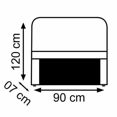 Imagem de Cabeceira Solteiro 0,90m Berlim Corino Marrom
